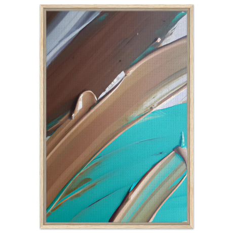 Echoes Beneath the Surface | Abstract Modern Wall art Print - Framed Canvas - 60x90 cm / 24x36″ - Wood frame
