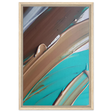 Echoes Beneath the Surface | Abstract Modern Wall art Print - Framed Canvas - 40x60 cm / 16x24″ - Wood frame