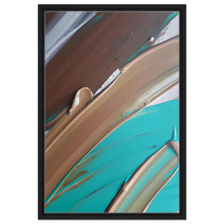 Echoes Beneath the Surface | Abstract Modern Wall art Print - Framed Canvas - 50x75 cm / 20x30″ - Black frame