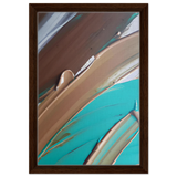 Echoes Beneath the Surface | Abstract Modern Wall art Print - Framed Canvas - 30x45 cm / 12x18″ - Dark wood frame