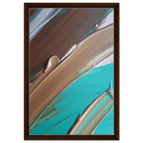 Echoes Beneath the Surface | Abstract Modern Wall art Print - Framed Canvas - 40x60 cm / 16x24″ - Dark wood frame