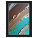 Echoes Beneath the Surface | Abstract Modern Wall art Print - Framed Canvas - 20x30 cm / 8x12″ - Black frame