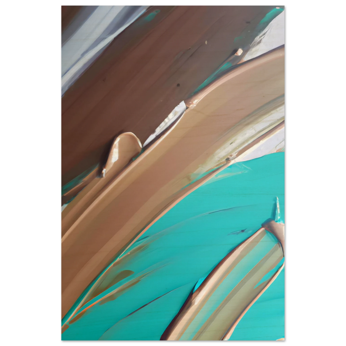 Echoes Beneath the Surface | Abstract Modern Wall art Print - Wood Prints - 30x45 cm / 12x18″ - 
