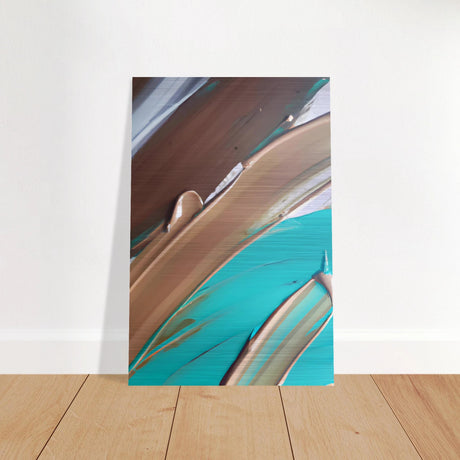 Echoes Beneath the Surface | Abstract Modern Wall art Print - Brushed Aluminum Print - 30x45 cm / 12x18″ - 