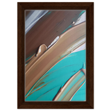 Echoes Beneath the Surface | Abstract Modern Wall art Print - Framed Canvas - 20x30 cm / 8x12″ - Dark wood frame