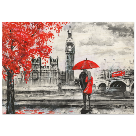 love in london rain romantic city escape wall art print40x60 cm / 16x24″Canvas