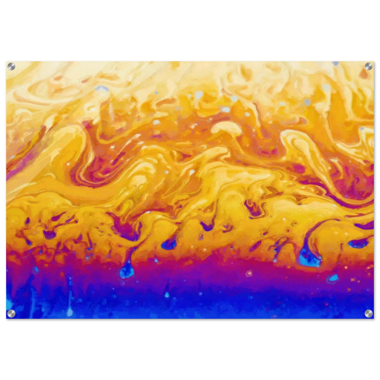 Lava Dreamscape â€“ Fluid Abstract Wall Art PrintFramed Canvas60x90 cm / 24x36â€³