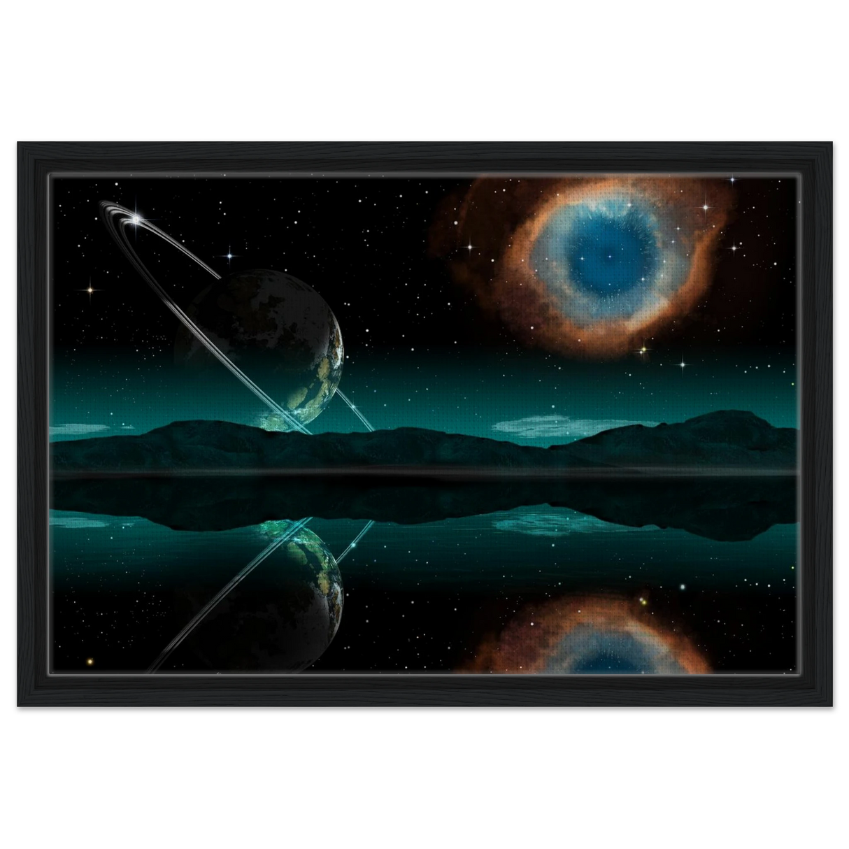 celestial reflections a portal beyond the stars wall art print20x30 cm / 8x12″Canvas