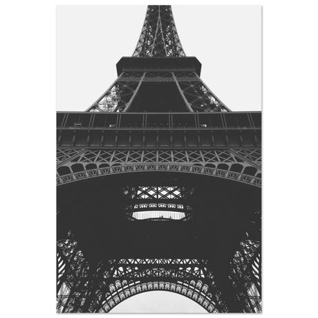 Eiffel's Perspective | Black and White Architectural Photography - Aluminum Print - 40x60 cm / 16x24″ - 