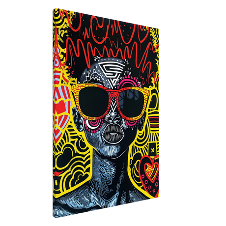 Electric Royalty – Afro - Futurist Pop Expression | Wall Art Print - Canvas - 70x100 cm / 28x40″ - 