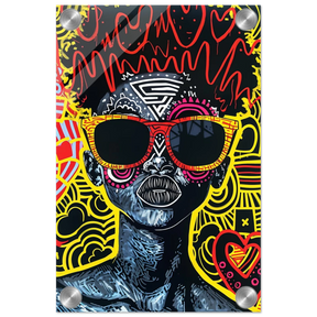 Electric Royalty – Afro - Futurist Pop Expression | Wall Art Print - Acrylic Print - 20x30 cm / 8x12″ - 