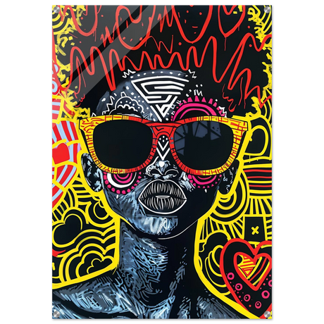 Electric Royalty – Afro - Futurist Pop Expression | Wall Art Print - Acrylic Print - 70x100 cm / 28x40″ - 
