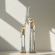 Elegant Elephant Sculptures – Modern Artistic Home Décor Ornaments - L - 92 CM - Black - 