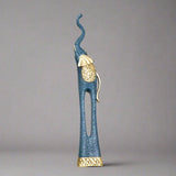 Elegant Elephant Sculptures – Modern Artistic Home Décor Ornaments - S - 71 CM - Blue - 