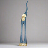 Elegant Elephant Sculptures – Modern Artistic Home Décor Ornaments - L - 92 CM - Blue - 
