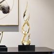Elegant Festival Flame Resin Sculpture – Modern High - Rise Decorative Ornament - Fire Gold Flame – Standard - 52 cm - 