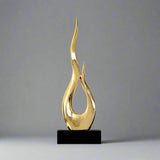 Elegant Festival Flame Resin Sculpture – Modern High - Rise Decorative Ornament - Fire Gold Flame – Standard - 52 cm - 