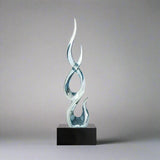 Elegant Festival Flame Resin Sculpture – Modern High - Rise Decorative Ornament - High Blue Flame - 54 cm - 