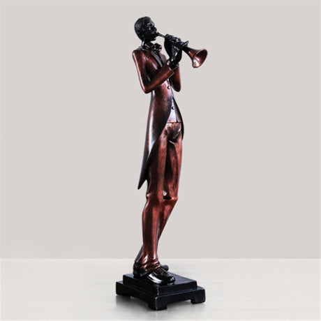 Elegant Jazz Trio Resin Sculptures – Musical Instrument Figurine Set - A - 