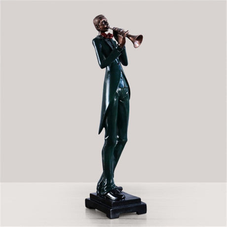 Elegant Jazz Trio Resin Sculptures – Musical Instrument Figurine Set - C - 