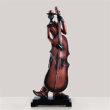 Elegant Jazz Trio Resin Sculptures – Musical Instrument Figurine Set - E - 