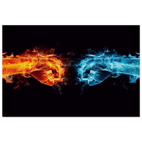 Elemental Clash | Conceptual Pop Art - Wood Prints - 30x45 cm / 12x18″ - 