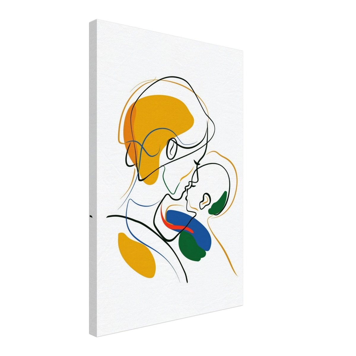 Embrace of Love | A Mother's Touch | Minimalist Art wall art print - Canvas - 40x60 cm / 16x24″ - 