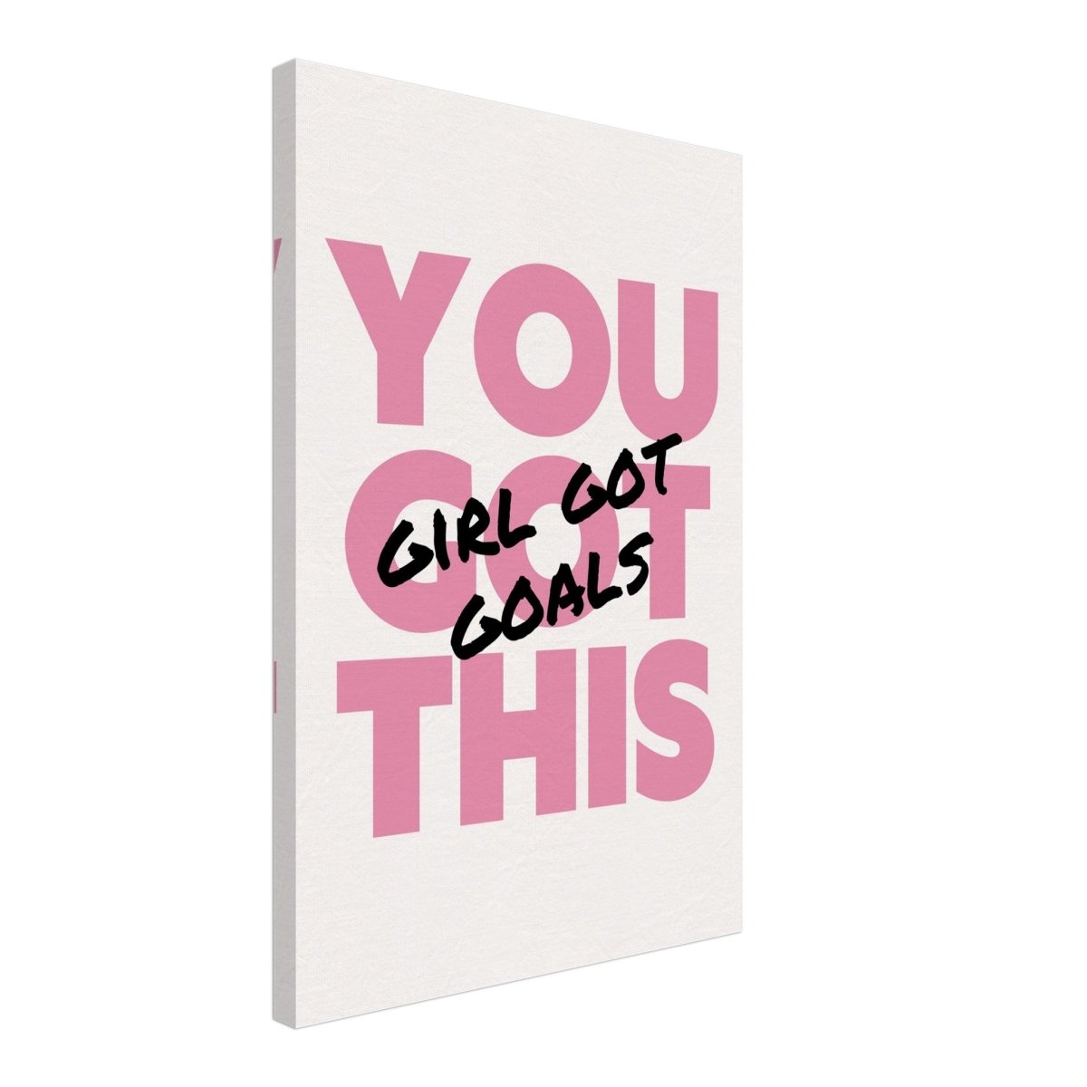 Empowered Mindset: Girl Got Goals | Wall art print - Canvas - 40x60 cm / 16x24″ - 