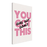 Empowered Mindset: Girl Got Goals | Wall art print - Canvas - 40x60 cm / 16x24″ - 