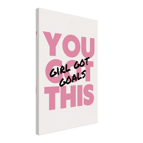 Empowered Mindset: Girl Got Goals | Wall art print - Canvas - 40x60 cm / 16x24″ - 