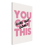 Empowered Mindset: Girl Got Goals | Wall art print - Canvas - 50x75 cm / 20x30″ - 