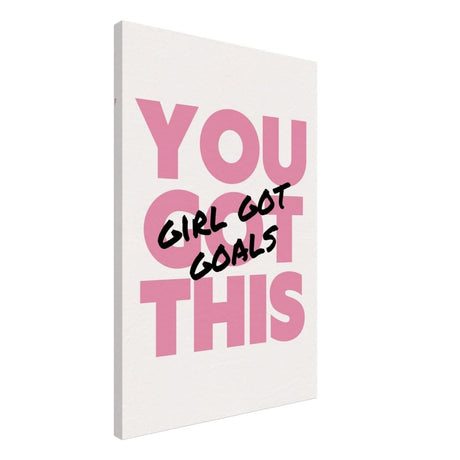 Empowered Mindset: Girl Got Goals | Wall art print - Canvas - 50x75 cm / 20x30″ - 