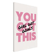 Empowered Mindset: Girl Got Goals | Wall art print - Canvas - 60x90 cm / 24x36″ - 
