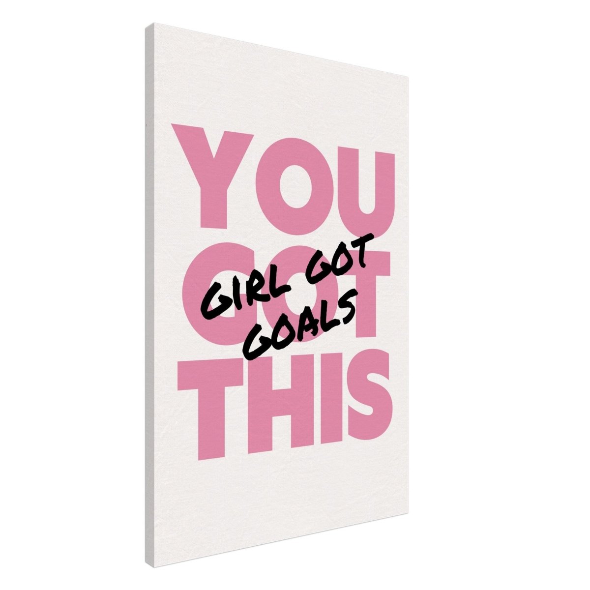 Empowered Mindset: Girl Got Goals | Wall art print - Canvas - 60x90 cm / 24x36″ - 
