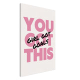 Empowered Mindset: Girl Got Goals | Wall art print - Canvas - 60x90 cm / 24x36″ - 