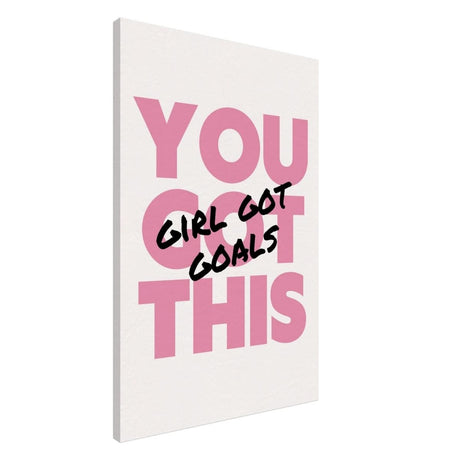 Empowered Mindset: Girl Got Goals | Wall art print - Canvas - 60x90 cm / 24x36″ - 