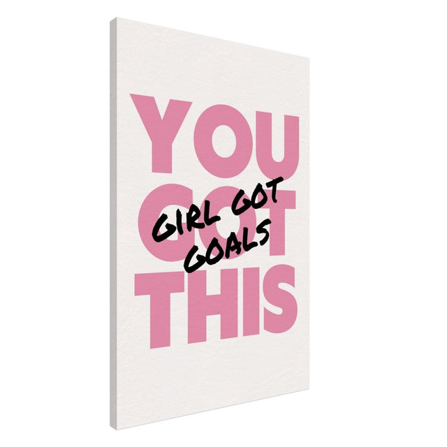 Empowered Mindset: Girl Got Goals | Wall art print - Canvas - 60x90 cm / 24x36″ - 