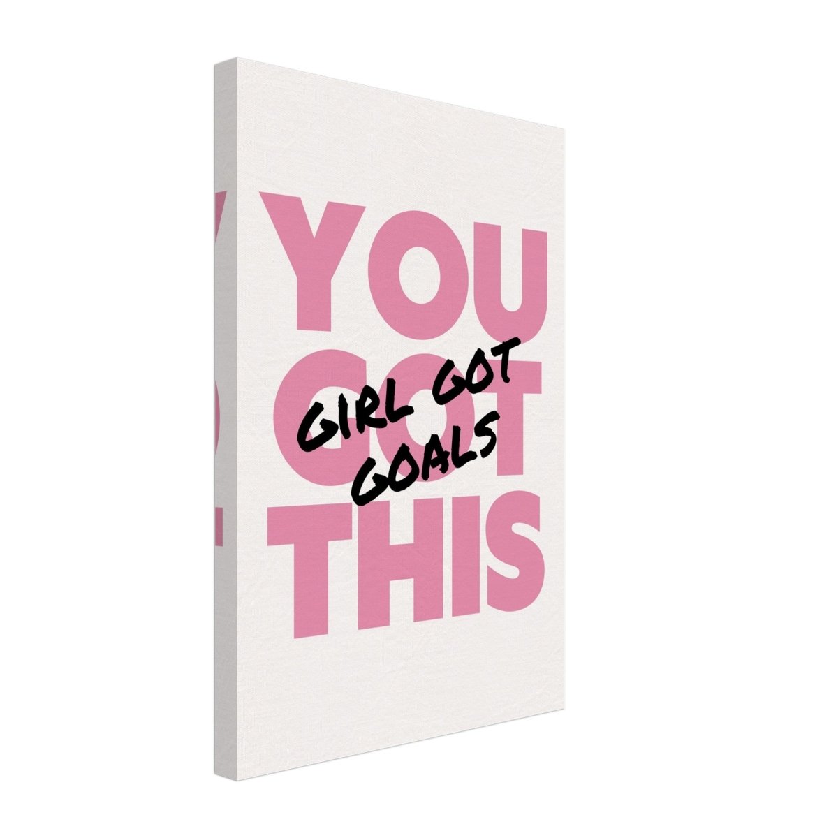 Empowered Mindset: Girl Got Goals | Wall art print - Canvas - 30x45 cm / 12x18″ - 