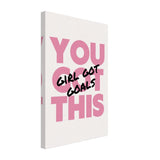 Empowered Mindset: Girl Got Goals | Wall art print - Canvas - 30x45 cm / 12x18″ - 