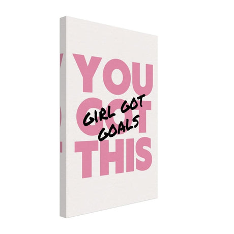 Empowered Mindset: Girl Got Goals | Wall art print - Canvas - 30x45 cm / 12x18″ - 
