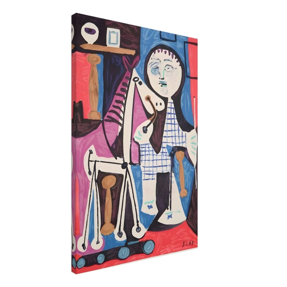 Enfant Avec Cheval a Toulettes by Pablo Picasso - Canvas - 50x75 cm / 20x30″ - Slim