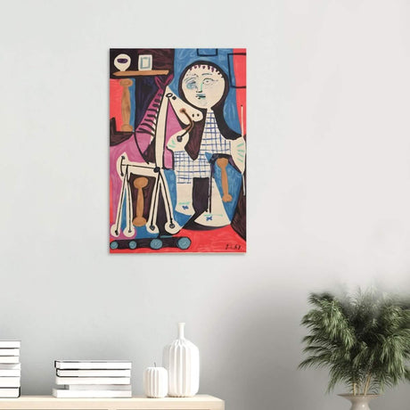 Enfant Avec Cheval a Toulettes by Pablo Picasso - Wood Prints - 50x75 cm / 20x30″ - 20 mm