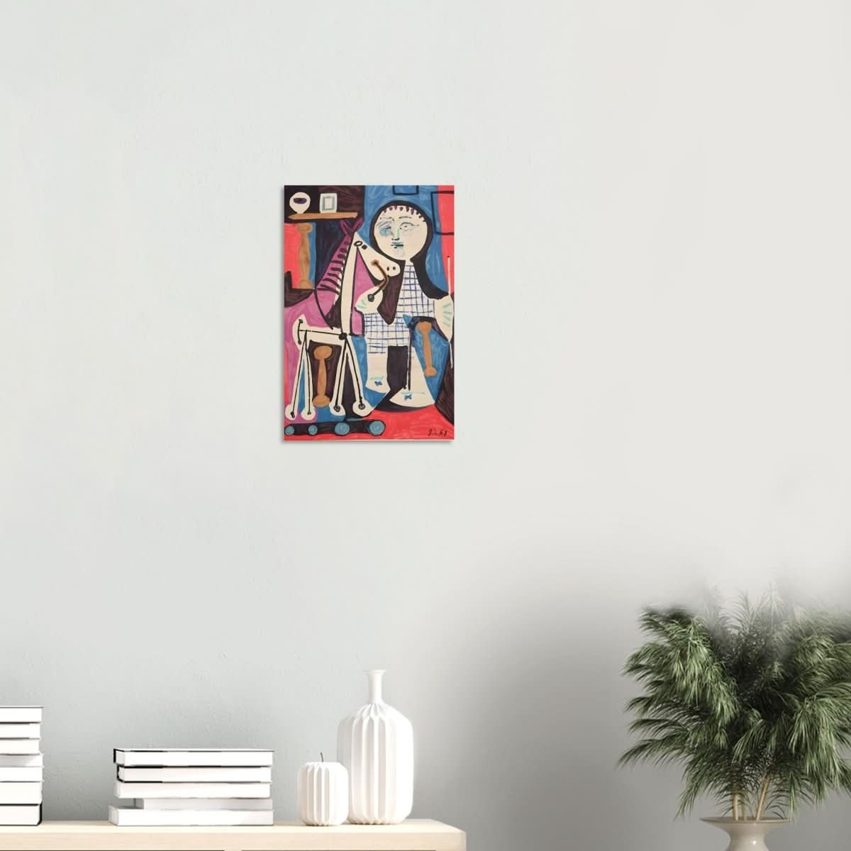 Enfant Avec Cheval a Toulettes by Pablo Picasso - Wood Prints - 30x45 cm / 12x18″ - 10 mm