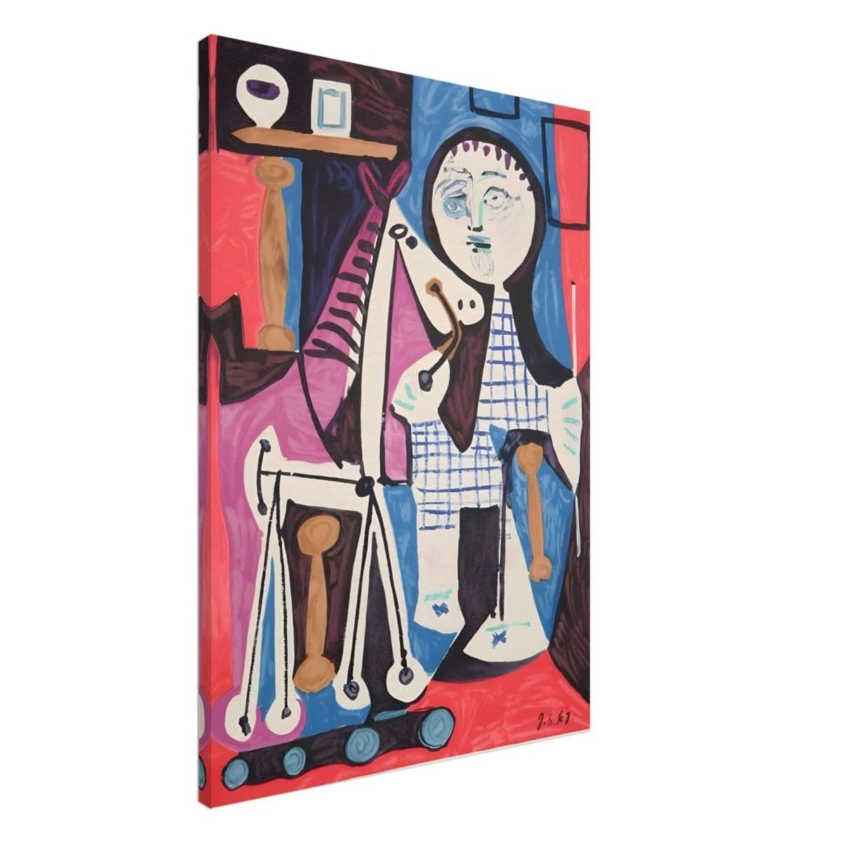 Enfant Avec Cheval a Toulettes by Pablo Picasso - Canvas - 70x100 cm / 28x40″ - Thick