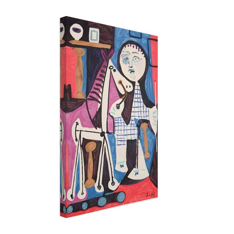 Enfant Avec Cheval a Toulettes by Pablo Picasso - Canvas - 30x45 cm / 12x18″ - Slim