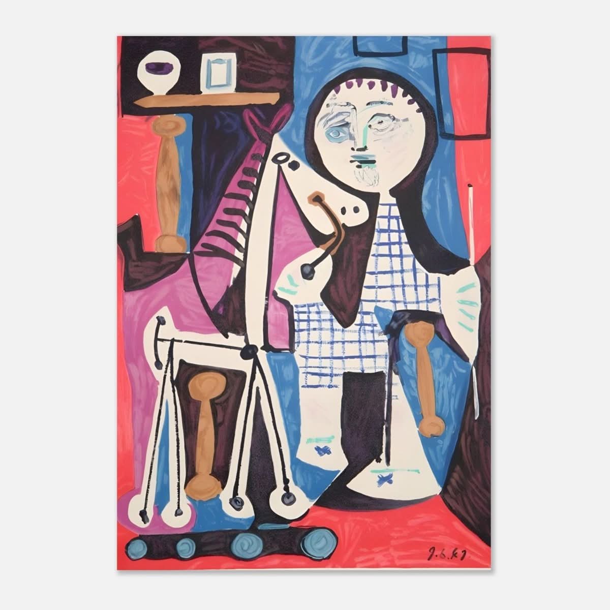 Enfant Avec Cheval a Toulettes by Pablo Picasso - Aluminum Print - 70x100 cm / 28x40″ - 