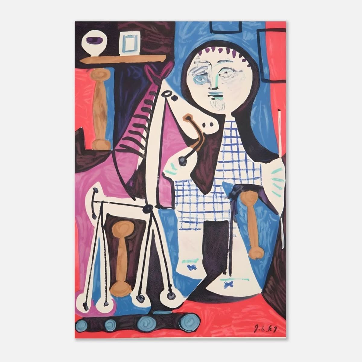 Enfant Avec Cheval a Toulettes by Pablo Picasso - Aluminum Print - 60x90 cm / 24x36″ - 