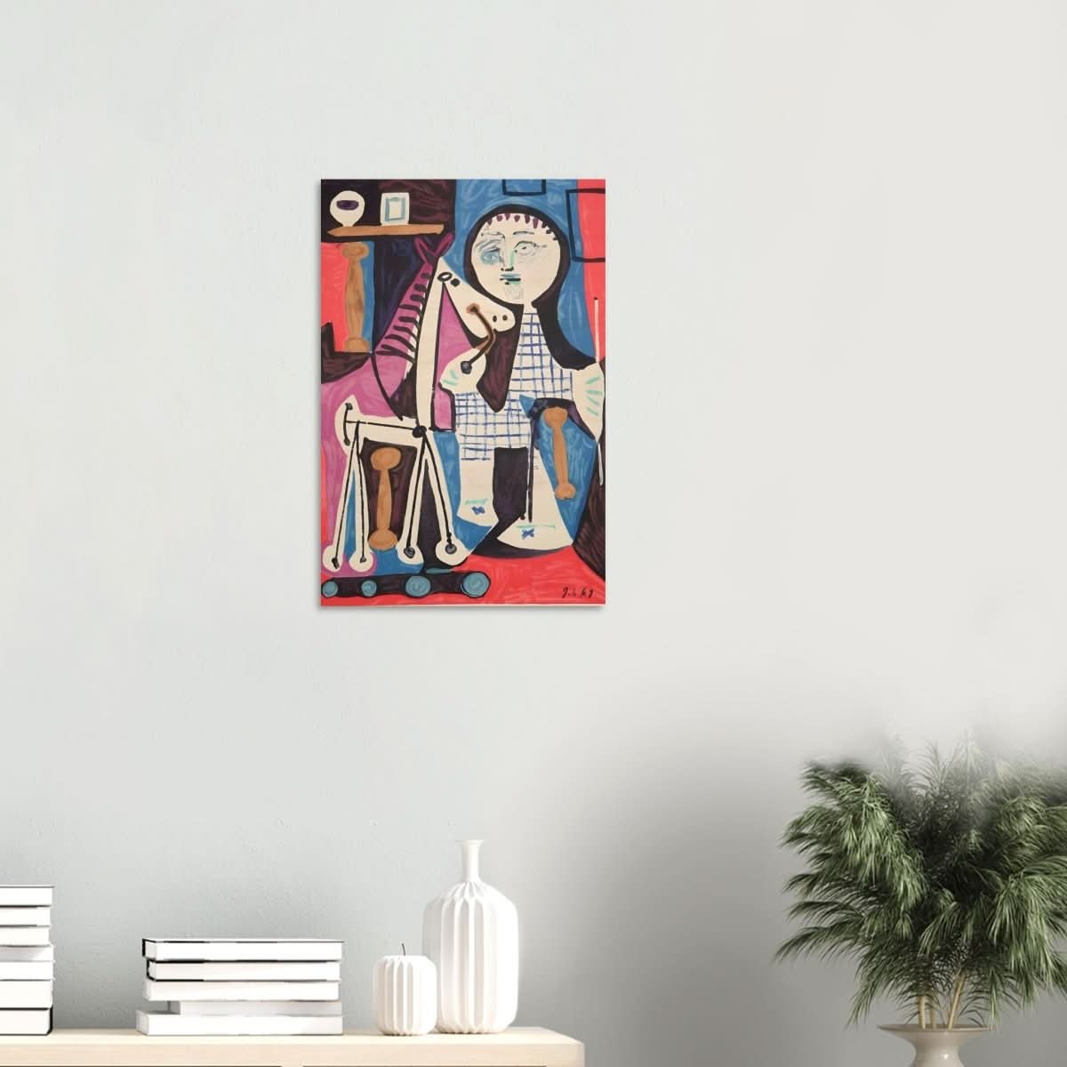 Enfant Avec Cheval a Toulettes by Pablo Picasso - Wood Prints - 40x60 cm / 16x24″ - 20 mm