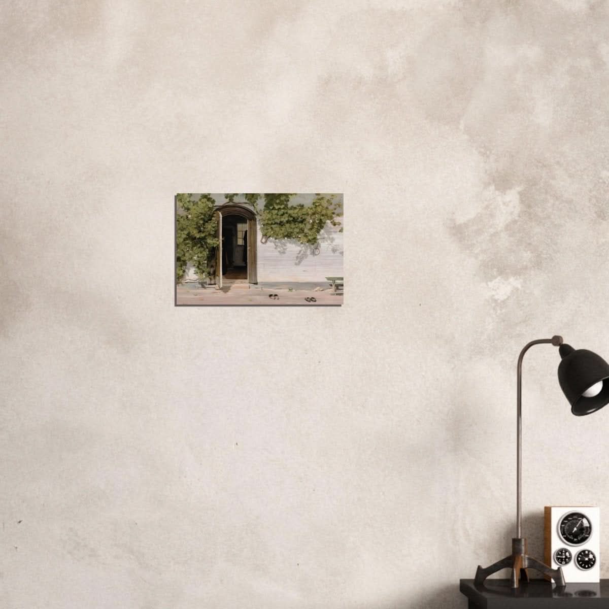 Entrance by Martinus Rorbye - Brushed Aluminum Print - 30x45 cm / 12x18″ - 