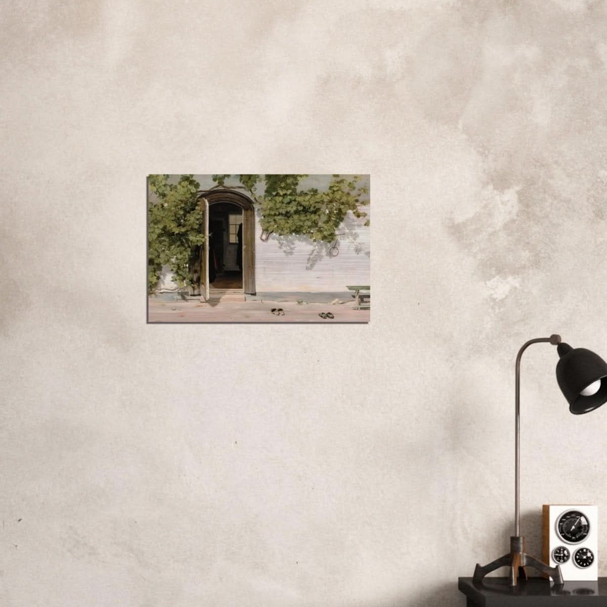 Entrance by Martinus Rorbye - Brushed Aluminum Print - 40x60 cm / 16x24″ - 